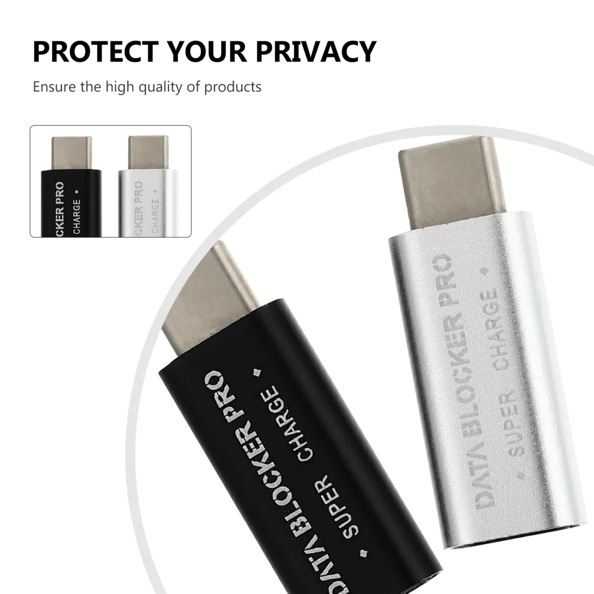 2 PCS Data Blocker USB Type-C Adapter Juice Jacking Prevention Charging Defender Female USB-C Gender Change Hacking gadget - Image 6