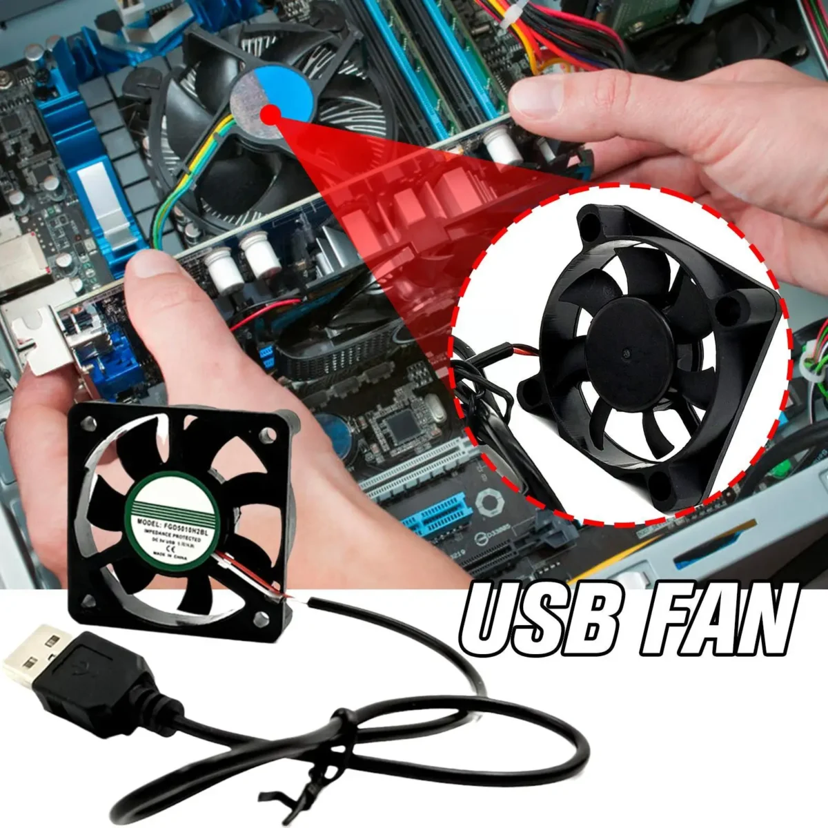 5V Brushless Cooling Fan USB Ventiliator Computer Case 2500RPM Cooler Oil-impregnated PBT CPU Radiator USB Fan PC USB Gadgets - Image 5