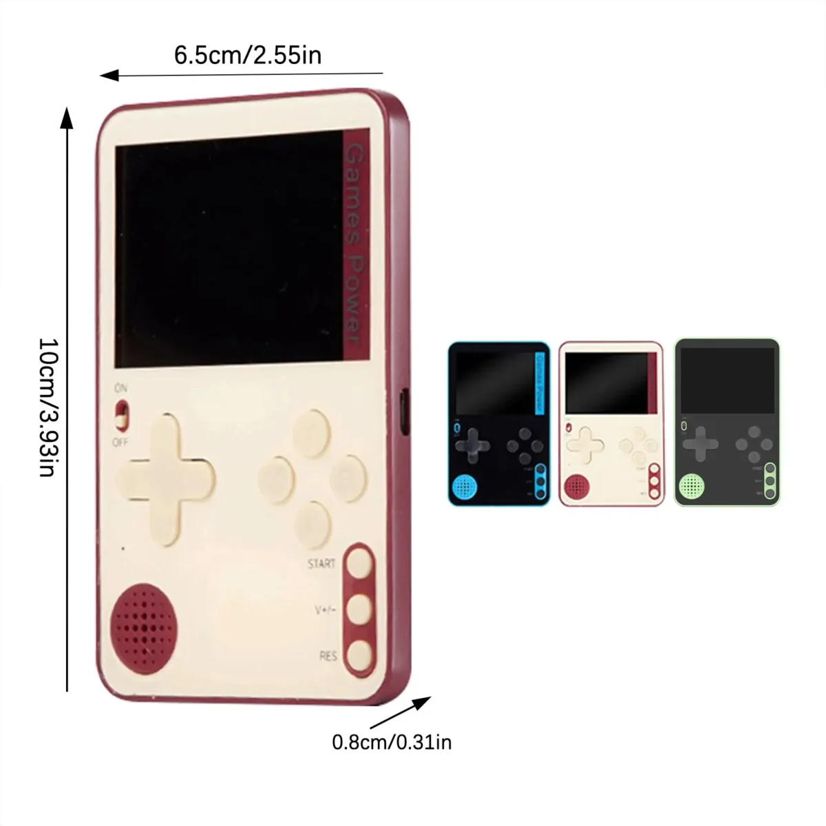 K10 Thin Handheld Game Console 2.4 Inch Screen Portable Magnetic Phone Case Children Retro Classic Game Toy Kids Christmas Gift - Image 6